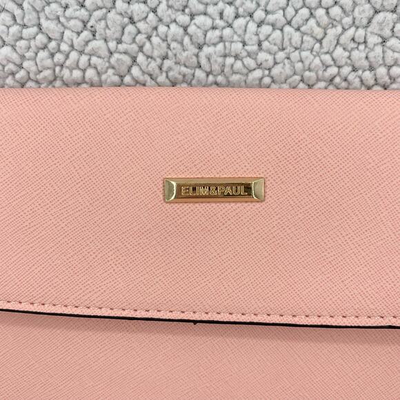 Elim & Paul Pink Envelope Purse Accessories Clutch Detachable Wrist Strap - Picture 4 of 8